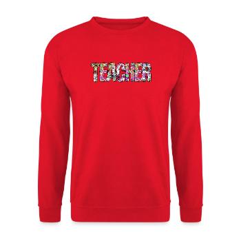 Floraison florale de l’alphabet - Sweat-shirt Unisexe - rouge - Devant - Alina (178cm) & Michal (187cm)