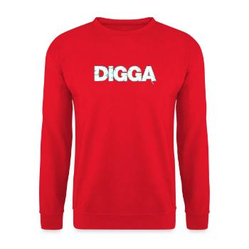 Digga - Unisex Pullover - Rot - Vorne - Alina (178cm) & Michal (187cm)