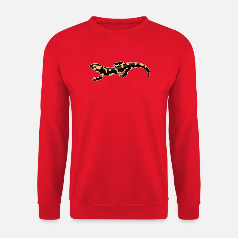 Feuersalamander Illustration – Heimische Amphibien - Unisex Pullover - Rot
