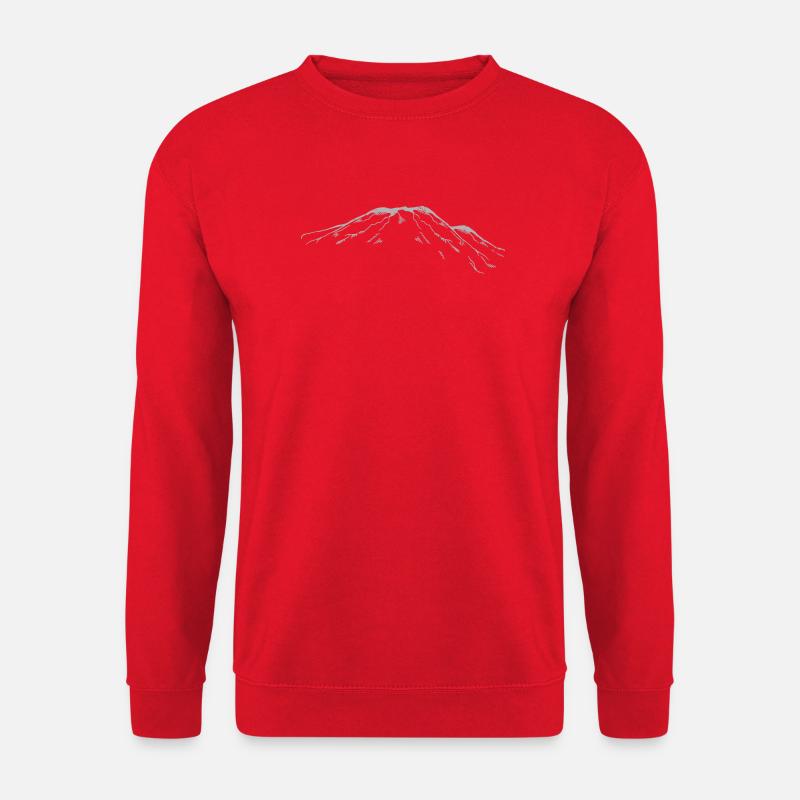 Schneegipfel-Bergsilhouette - Unisex Pullover - Rot