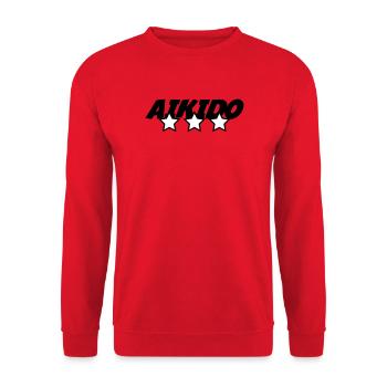 Aikido – Kampfsport – Aikido - Unisex Pullover - Rot - Vorne - Alina (178cm) & Michal (187cm)