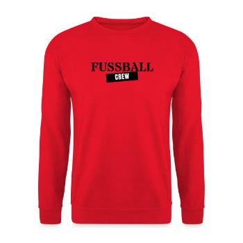 Fußball Crew - Mannschaft Verein Fußballteam - Unisex Pullover - Rot - Vorne - Alina (178cm) & Michal (187cm)