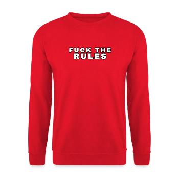 Fuck the Rules - Unisex Pullover - Rot - Vorne - Alina (178cm) & Michal (187cm)