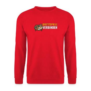 Brettspiele verbinden. - Unisex Pullover - Rot - Vorne - Alina (178cm) & Michal (187cm)