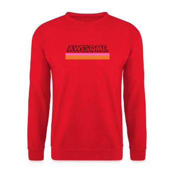 Awesome Retro Stripe - Unisex Sweatshirt - red - Front - Alina (178cm) & Michal (187cm)