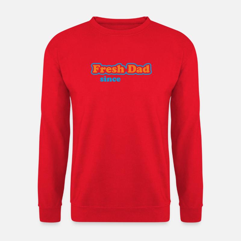 Fresh Dad Since – Buntes Statement - Unisex Pullover - Rot