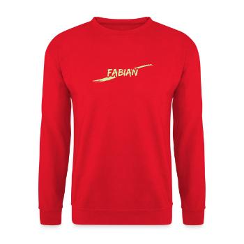 Fabian - Unisex Sweatshirt - red - Front - Alina (178cm) & Michal (187cm)