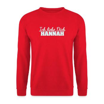 Liebe Han - Unisex Pullover - Rot - Vorne - Alina (178cm) & Michal (187cm)