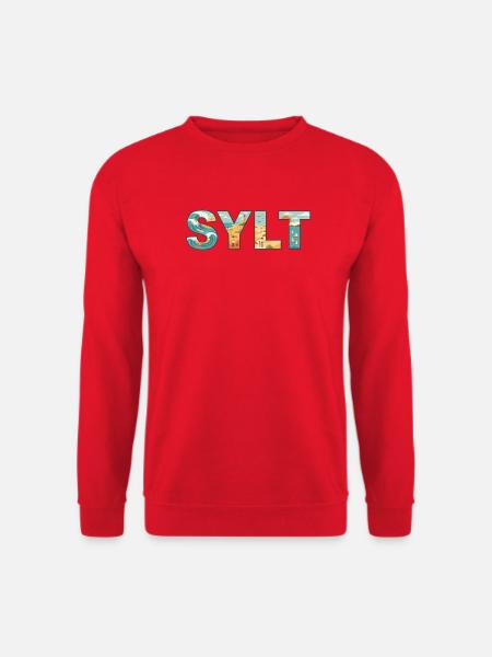 SYLT – Inselleben im Buchstaben-Design - Unisex Pullover - Rot