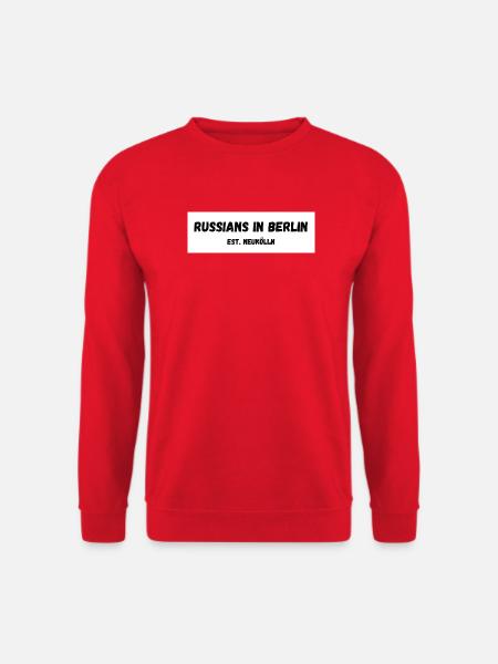 Russen in Berlin Neukölln Est. - Unisex Pullover - Rot