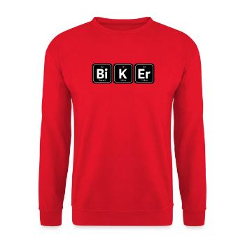 Bi-K Er Biker - Sweat-shirt Unisexe - rouge - Devant - Alina (178cm) & Michal (187cm)