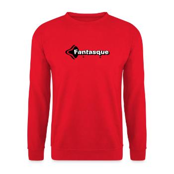 Verspieltes Schwarz-Weiß - Unisex Pullover - Rot - Vorne - Alina (178cm) & Michal (187cm)