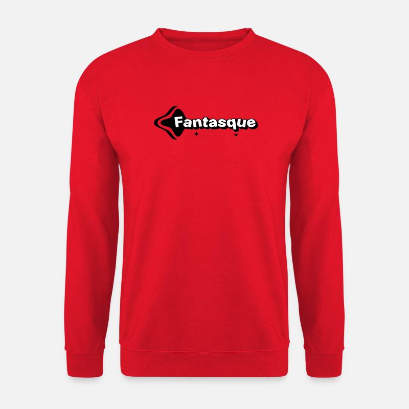 Verspieltes Schwarz-Weiß - Unisex Pullover - Rot