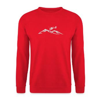 Hubschrauber Berge Pilot - Unisex Pullover - Rot - Vorne - Alina (178cm) & Michal (187cm)