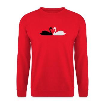 Love birds. - Sweat-shirt Unisexe - rouge - Devant - Alina (178cm) & Michal (187cm)