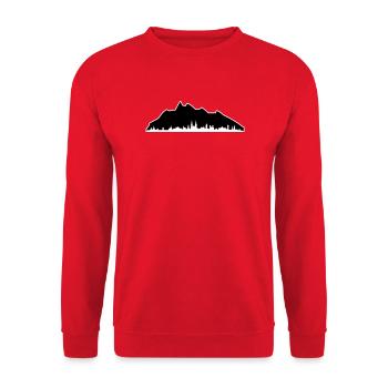 Pilatus Luzern Kontur - Unisex Pullover - Rot - Vorne - Alina (178cm) & Michal (187cm)