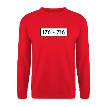 Retro Kostüm Panzerknacker 176 - 716 Karneval JGA - Unisex Pullover - Rot - Vorne - Alina (178cm) & Michal (187cm)