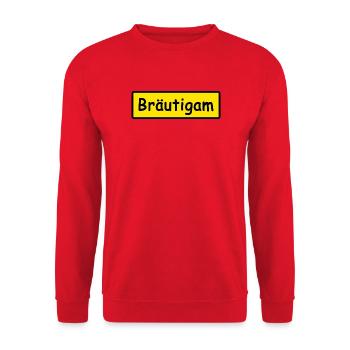 JGA Retro Kostüm Panzerknacker Bräutigam Karneval - Unisex Pullover - Rot - Vorne - Alina (178cm) & Michal (187cm)