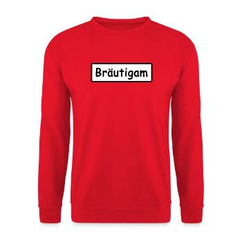 JGA Retro Kostüm Panzerknacker Bräutigam Karneval - Unisex Pullover - Rot - Vorne - Alina (178cm) & Michal (187cm)