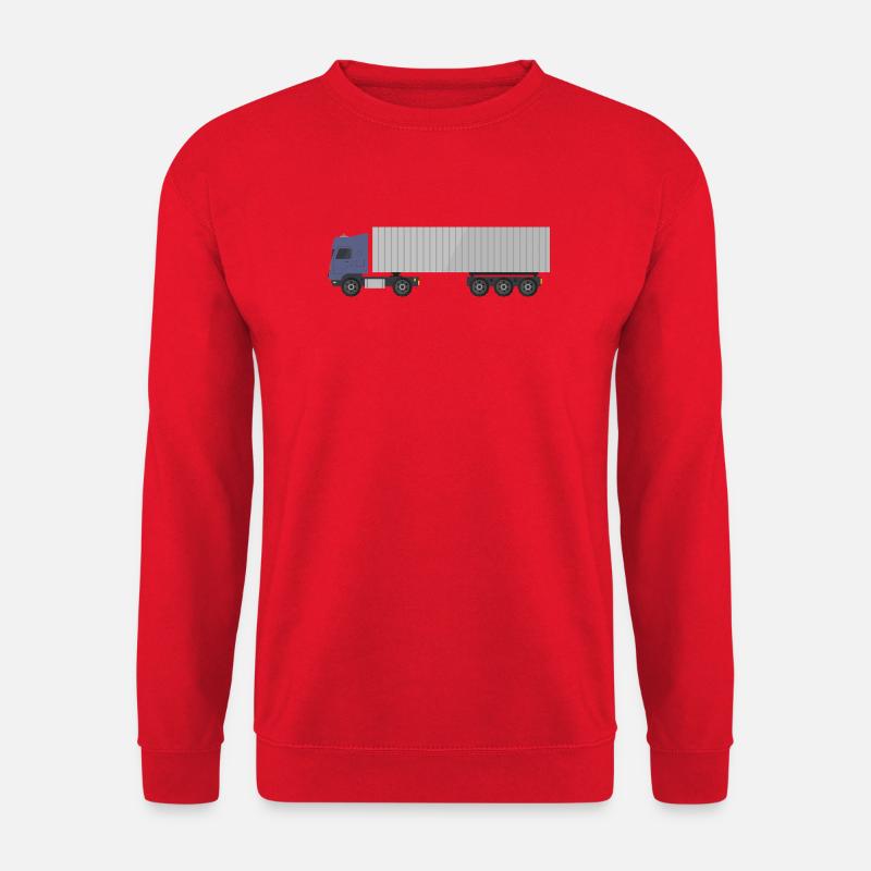 Container-LKW - Unisex Pullover - Rot