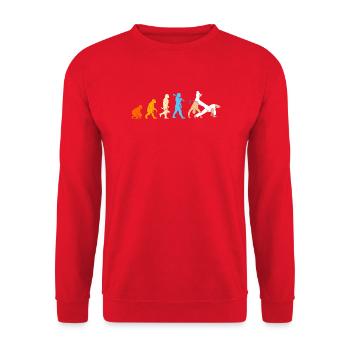 Capoeira Evolution - Unisex Sweatshirt - red - Front - Alina (178cm) & Michal (187cm)