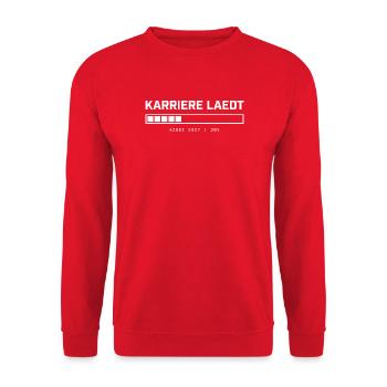Karriere Lädt Azubi 2027 – Ladebalken Vektor - Unisex Pullover - Rot - Vorne - Alina (178cm) & Michal (187cm)