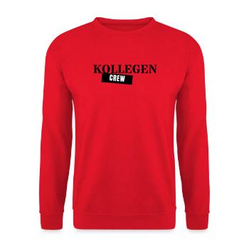 Kollegen Crew - Team Büro Betriebsausflug Firma - Unisex Pullover - Rot - Vorne - Alina (178cm) & Michal (187cm)