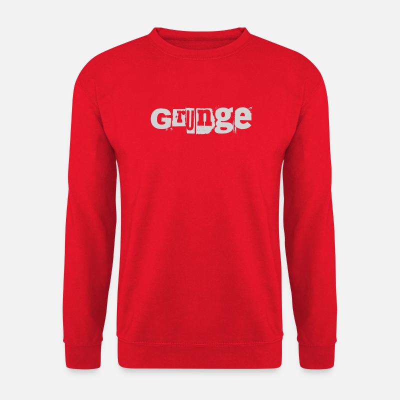 Grunge-Musik Distressed-Logo-Design - Unisex Pullover - Rot