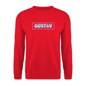 Gustav Blau - Unisex Pullover - Rot - Vorne - Alina (178cm) & Michal (187cm)