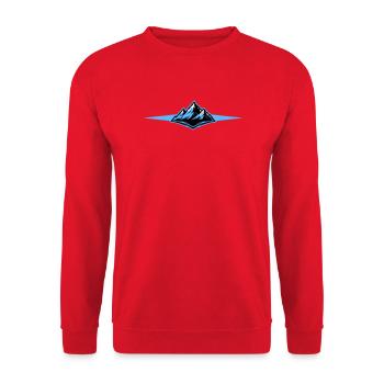 Mountains icon line - Unisex Sweatshirt - red - Front - Alina (178cm) & Michal (187cm)
