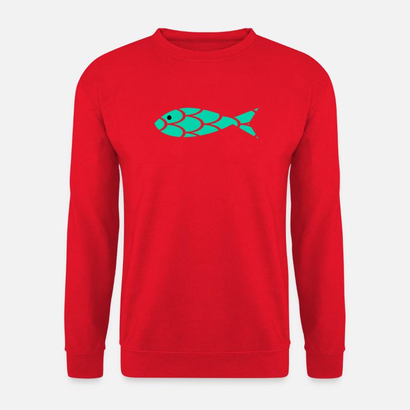 SARDINE. FISCH. APRILSCHERZ. OSTERN. MEER - Unisex Pullover - Rot