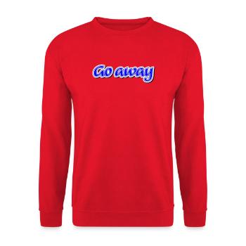 Réclamation Go away - Vectorgraphic - Sweat-shirt Unisexe - rouge - Devant - Alina (178cm) & Michal (187cm)