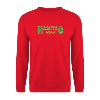 Gift for Aidan - Unisex Sweatshirt - red - Front - Alina (178cm) & Michal (187cm)