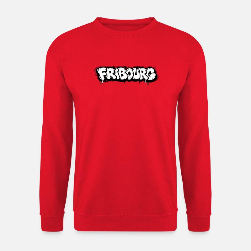 Fribourg Bubble Graffiti - Unisex Pullover - Rot