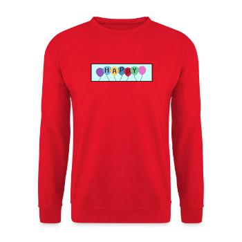 Geburtstag Happy Birthday - Unisex Pullover - Rot - Vorne - Alina (178cm) & Michal (187cm)