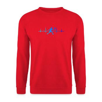 Padel Anfänger Geschenkidee für Padel Trainer Fans - Unisex Pullover - Rot - Vorne - Alina (178cm) & Michal (187cm)