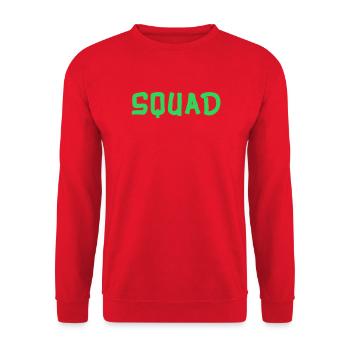 squad- - Unisex Pullover - Rot - Vorne - Alina (178cm) & Michal (187cm)
