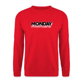 Monday Echo Neon Typography - Unisex Sweatshirt - red - Front - Alina (178cm) & Michal (187cm)