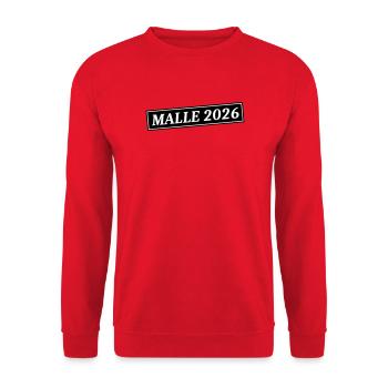 Malle 2026 - Unisex Sweatshirt - red - Front - Alina (178cm) & Michal (187cm)