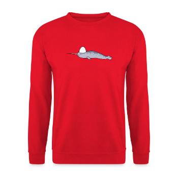 Costume mignon de Narval et licorne de Pâques en dessin animé - Sweat-shirt Unisexe - rouge - Devant - Alina (178cm) & Michal (187cm)