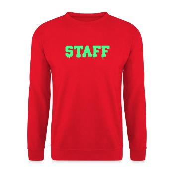 Staff - Unisex Pullover - Rot - Vorne - Alina (178cm) & Michal (187cm)