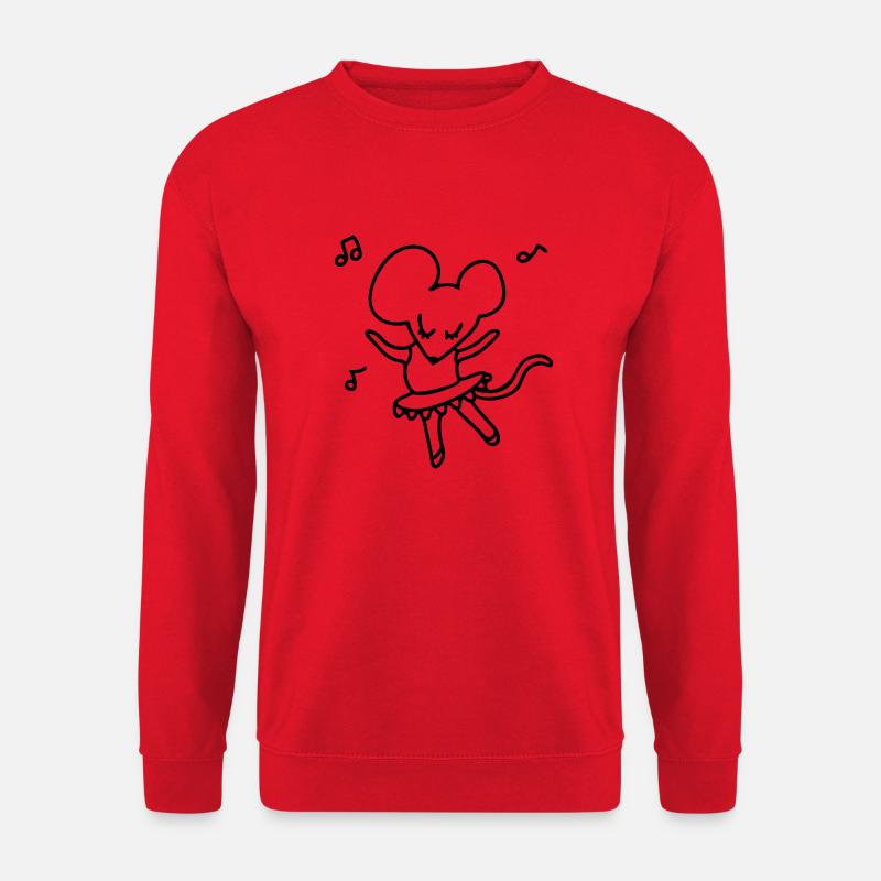 Ballet Mouse - Line - Unisex Sweatshirt - red
