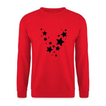 étoiles - Sweat-shirt Unisexe - rouge - Devant - Alina (178cm) & Michal (187cm)