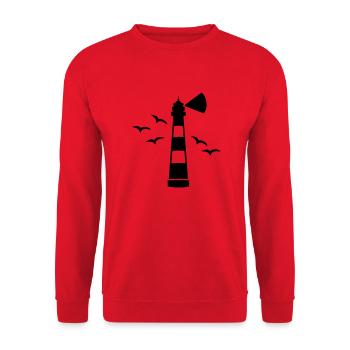 Leuchtturm - Unisex Pullover - Rot - Vorne - Alina (178cm) & Michal (187cm)