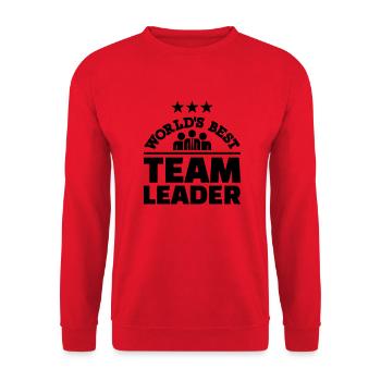 Team leader - Unisex Sweatshirt - red - Front - Alina (178cm) & Michal (187cm)