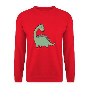 Little dinosaur - Unisex Sweatshirt - red - Front - Alina (178cm) & Michal (187cm)
