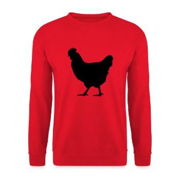 chicken 1 color - Unisex Sweatshirt - red - Front - Alina (178cm) & Michal (187cm)