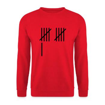 11 Stripes - Unisex Pullover - Rot - Vorne - Alina (178cm) & Michal (187cm)