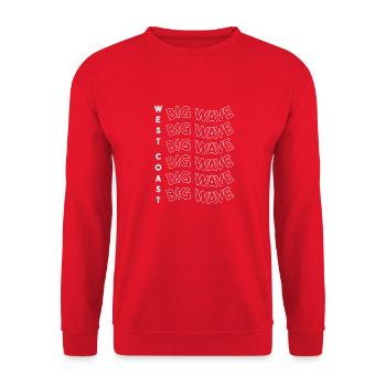 Blanc Big Wave de la côte ouest - Sweat-shirt Unisexe - rouge - Devant - Alina (178cm) & Michal (187cm)