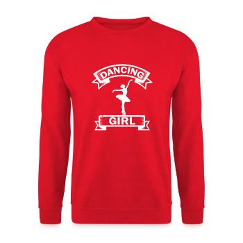 Dancing Dance Music - Unisex Sweatshirt - red - Front - Alina (178cm) & Michal (187cm)
